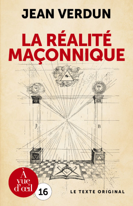 Couverture du livre en grands caractères La réalité maçonnique de Jean Verdun