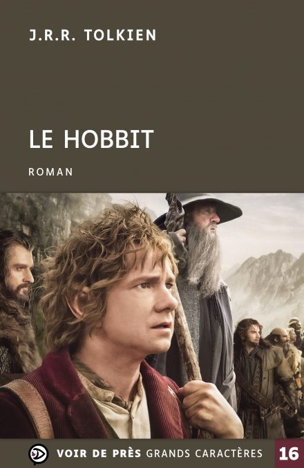 Couverture du livre en grands caractères Le Hobbit de J.R.R. Tolkien