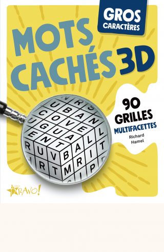 Couverture du livre en grands caractères Mots cachés 3D de Richard Hamel