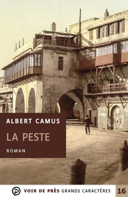 Couverture du livre en grands caractères La peste d'Albert Camus