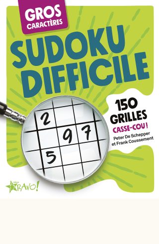 Couverture du livre en grands caractères Sudoku difficile de Peter De Schepper et Frank Coussement