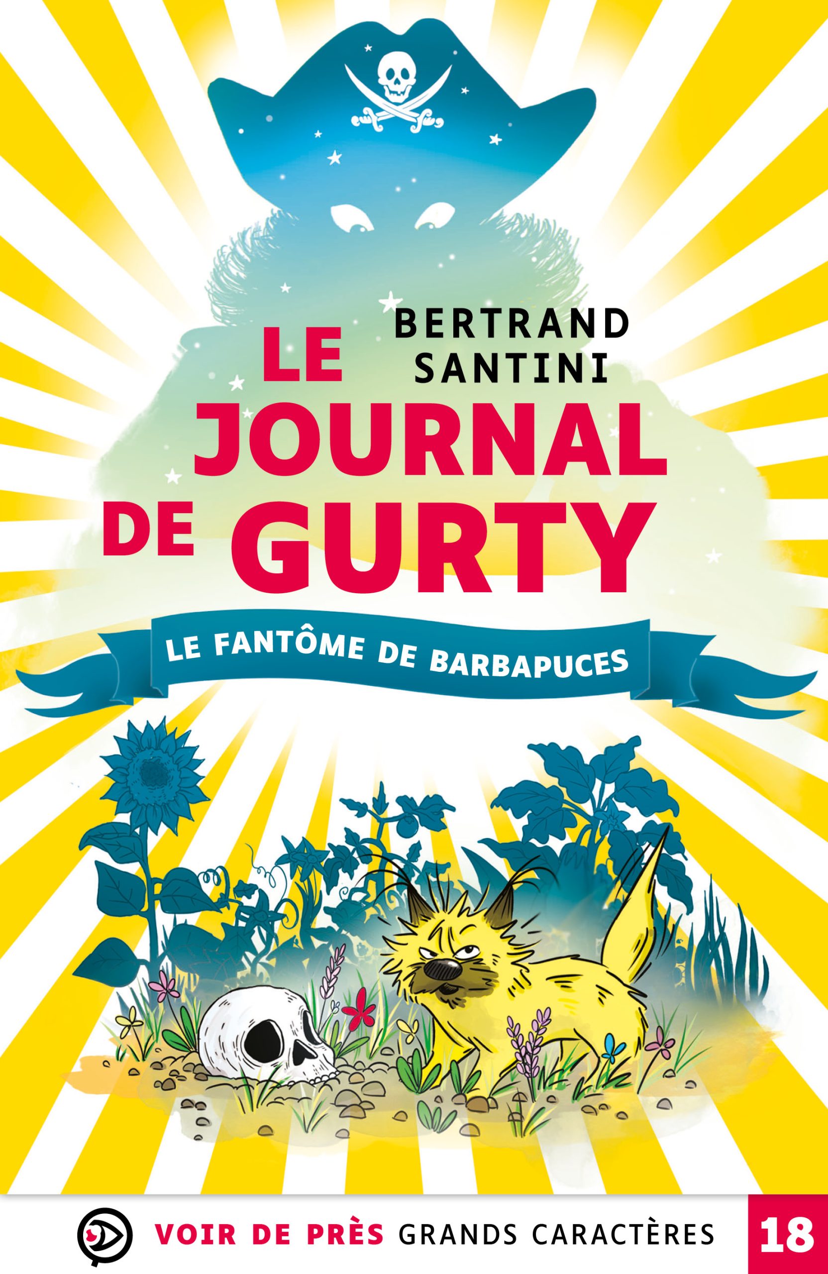 Couverture du livre en grands caractères Le Journal de Gurty – Le Fantôme de Barbapuces de Bertrand Santini