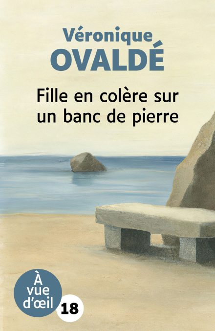 Couverture du livre en grands caractères Fille en colère sur un banc de pierre de Véronique Ovaldé