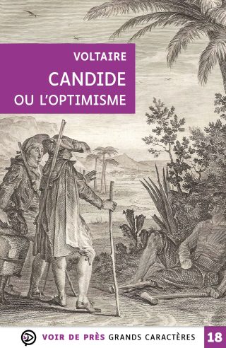 Couverture du livre en grands caractères Candide ou l’Optimisme de Voltaire