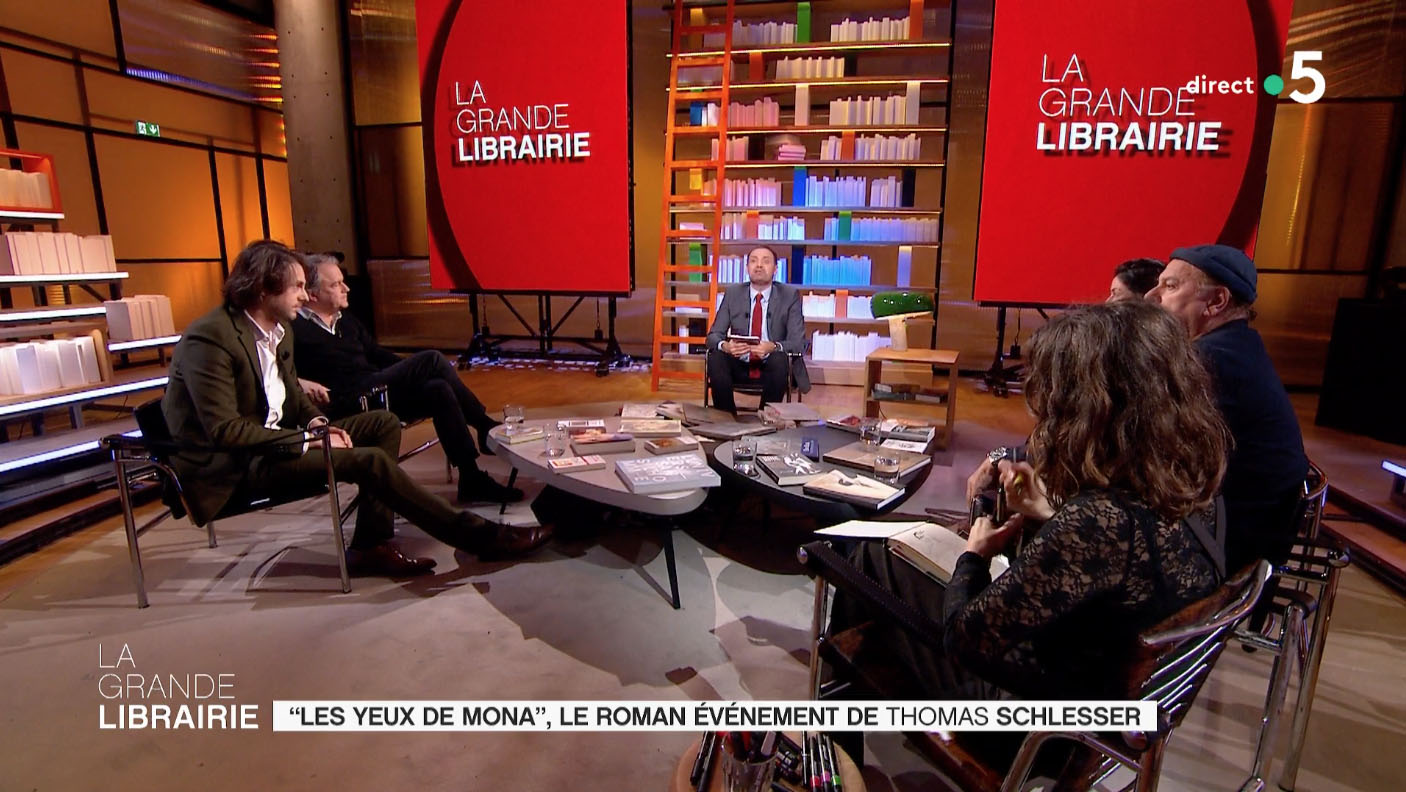 Les Yeux de Mona de Thomas Schlesser, invité sur le plateau de La Grande Librairie sur France 5