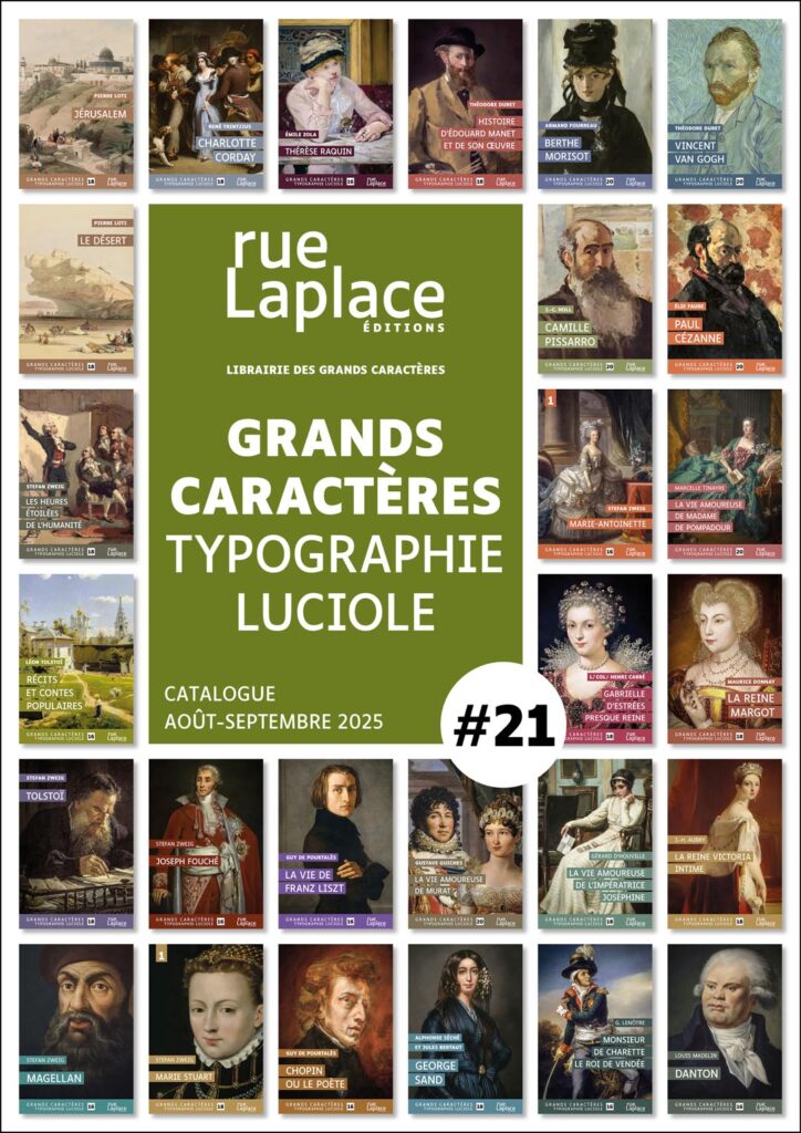 Couverture du catalogue rueLaplace – Grands caractères, août-septembre 2025 (n°21)
